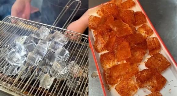 món đá lạnh nướng, đá nướng, món ăn đường phố