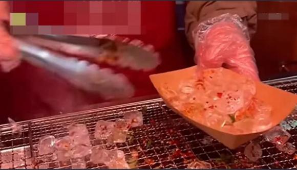 món đá lạnh nướng, đá nướng, món ăn đường phố