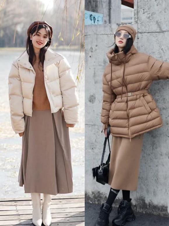 áo khoác, váy ngắn, mặc đẹp mùa đông