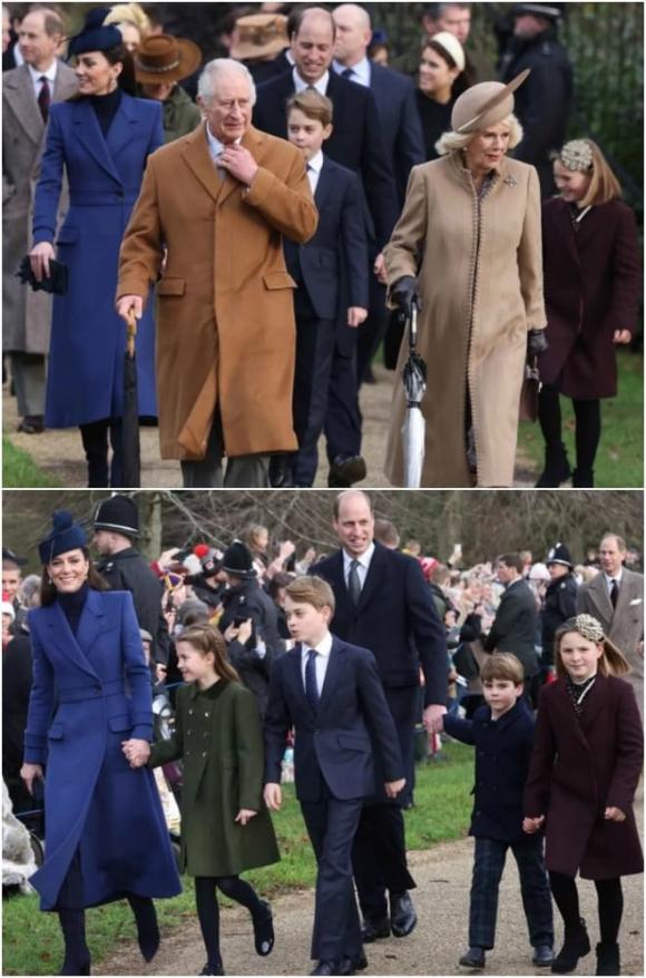 View - Vương phi Kate và Thân Vương William chúc thế giới một Giáng sinh vui vẻ cùng với bức ảnh 3 con, Charlotte và Louis có hành động gây chú ý