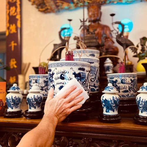 Bát hương,ban thờ,phong thủy bát hương,phong thủy ban thờ,bao sái bát hương