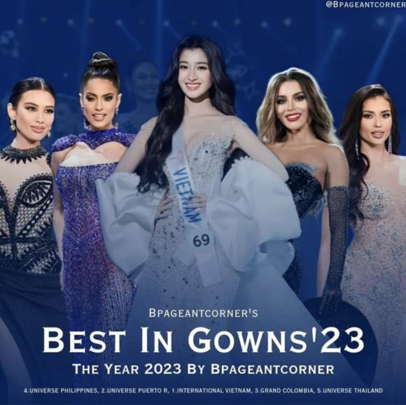 View - Hậu dừng chân ở Top 15 Miss International 2023, Phương Nhi đứng đầu trong top 20 BXH Evening Gown đẹp nhất năm 