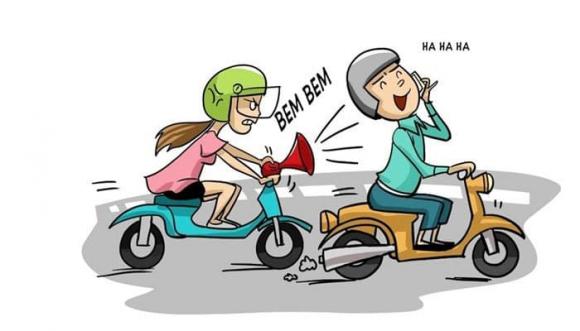 Vừa đi xe máy vừa dùng điện thoại,mức phạt với người đi xe máy sử dụng điện thoại,luật giao thông với người đi xe máy