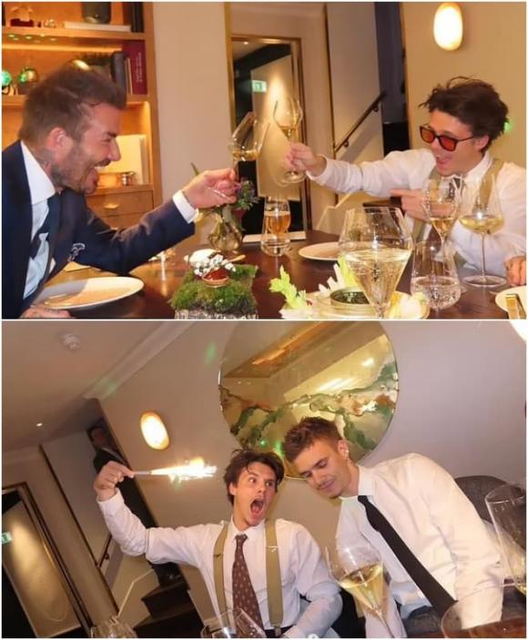 View - Các chàng trai nhà Beckham say khướt, Cruz hạnh phúc khi đủ tuổi thưởng thức rượu vang cùng bố David, anh trai Romeo và những người bạn
