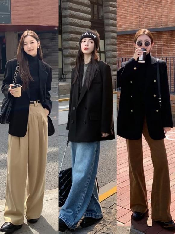 View - Nói đến ăn mặc thời trang thì phải nhìn vào những 'cô gái Hàn Quốc', bạn cũng có thể mặc vest đen để trông thanh lịch và sang trọng