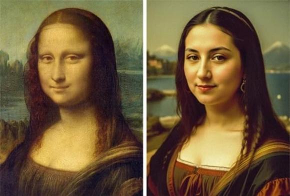 công nghệ AI, Phục chế các bức ảnh nhân vật huyền thoại trong lịch sử, Nàng Mona Lisa, Nữ hoàng Elizabeth I