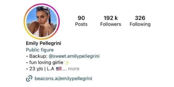 Emily Pellegrini, người đẹp AI