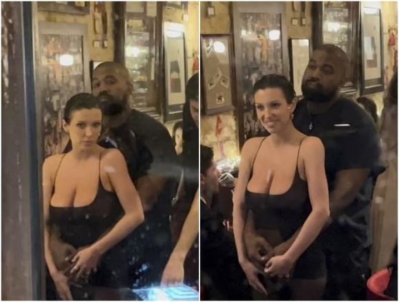 View - Vợ mới của Kanye West hoàn toàn không mặc đồ lót, cố gắng che đậy bằng một chiếc điện thoại