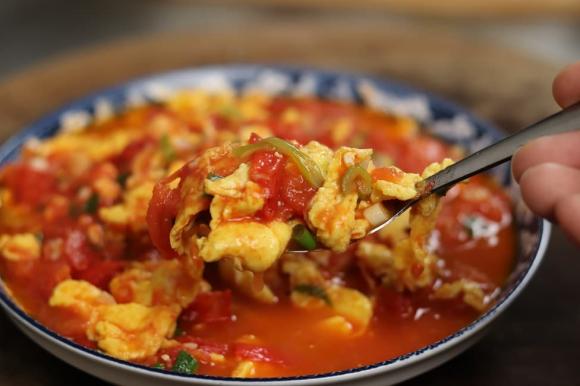trứng sốt cà chua, trứng cà chua, món ăn, chế biết món ăn, chế biến trứng sốt cà chua