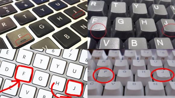 Máy tính, laptop, bàn phím, phím F và phím J của máy tính