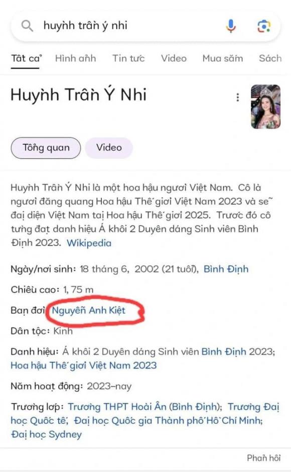Hoa hậu Ý Nhi, Huỳnh Trần Ý Nhi, sao Việt