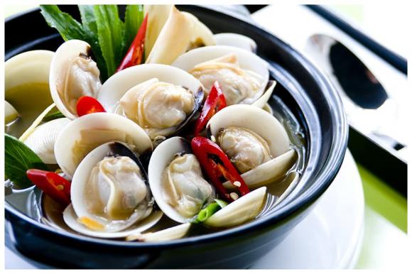 ngao, ngao hấp, hấp ngao, thời gian hấp ngao, hấp ngao trong bao lâu