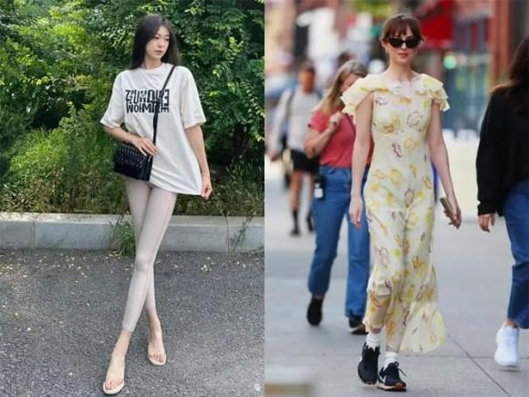 mặc váy, chọn giày phù hợp