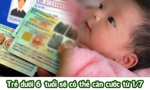Luật căn cước, căn cước trẻ em