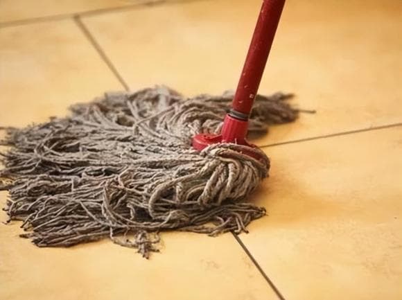 Cây lau nhà bẩn, cách khắc phục cây lau nhà bẩn, mẹo giặt cây lau nhà