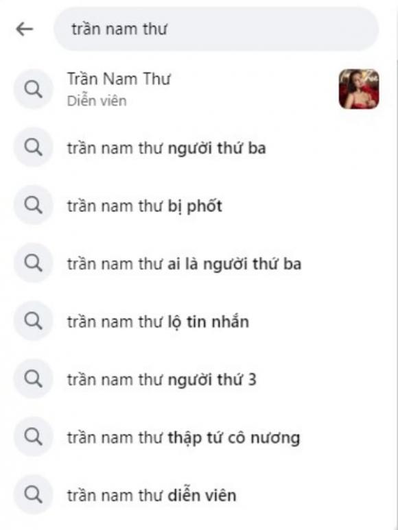 diễn viên Nam Thư, sao Việt