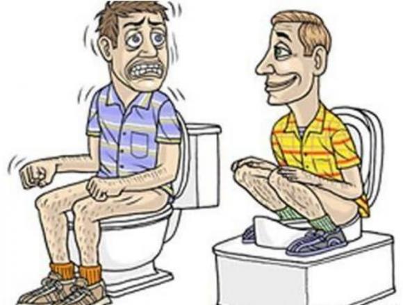 ngồi xổm khi đi vệ sinh, cách tránh táo bón, tư thế đại tiện tốt