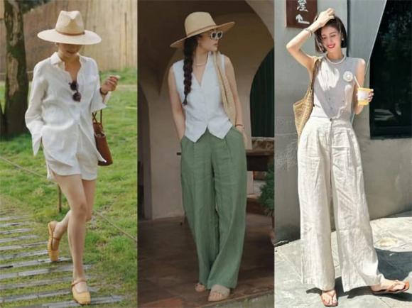 trang phục hè, mặc để trông thon gọn