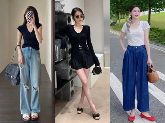 trang phục hè, mặc để trông thon gọn