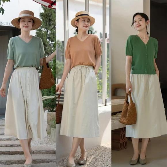 thời trang hè, phụ nữ 40, áo hè