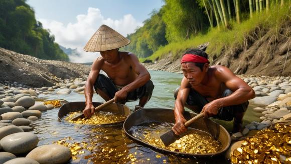 dòng suối vàng, khai thác vàng, kiến thức 