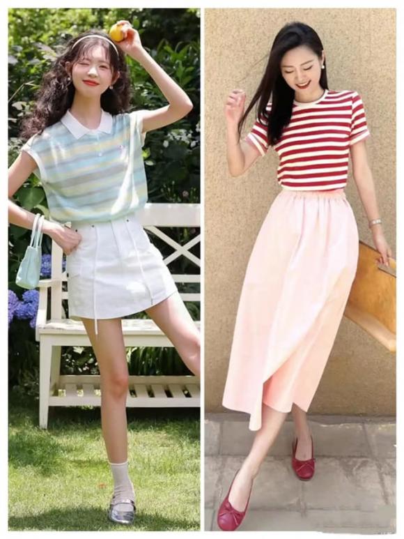 áo sọc, váy sọc, quần sọc, thời trang