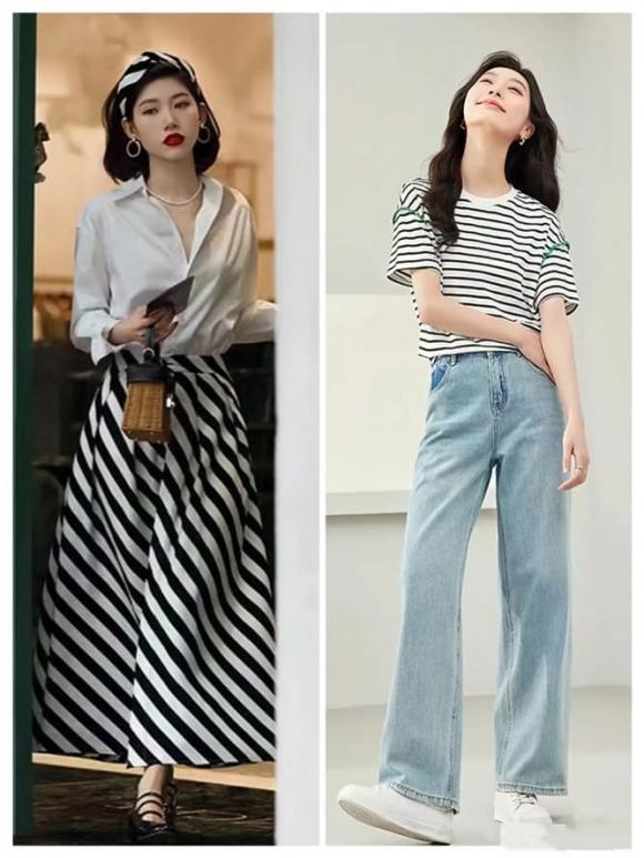 áo sọc, váy sọc, quần sọc, thời trang