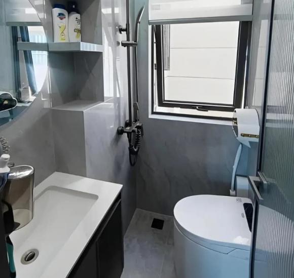 thiết kế phòng tắm, bồn cầu, bồn cầu bệt