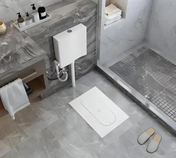 thiết kế phòng tắm, bồn cầu, bồn cầu bệt