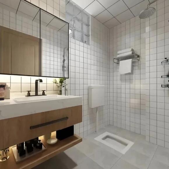 thiết kế phòng tắm, bồn cầu, bồn cầu bệt