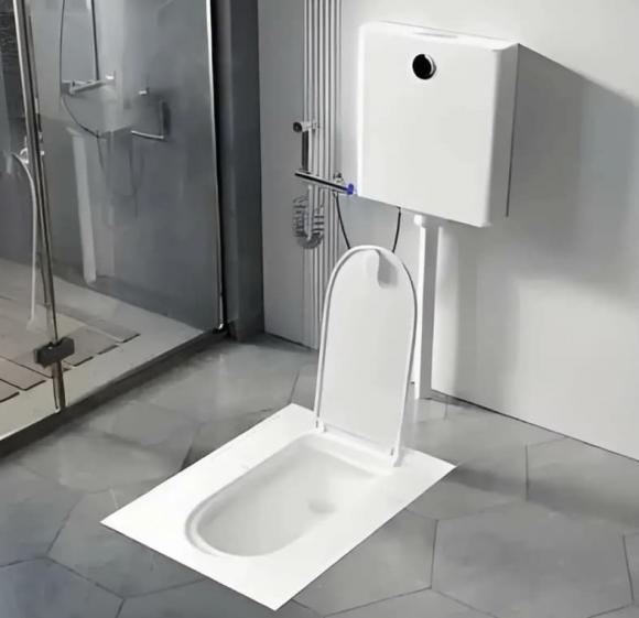 thiết kế phòng tắm, bồn cầu, bồn cầu bệt