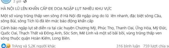 Hà nội, hà nội ngập lụt, những khu phố hà nội dễ bị ngập lụt
