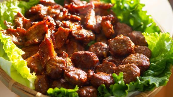 bún chả nướng, cách làm bún chả nướng, món ngon 