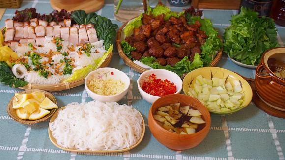 bún chả nướng, cách làm bún chả nướng, món ngon 