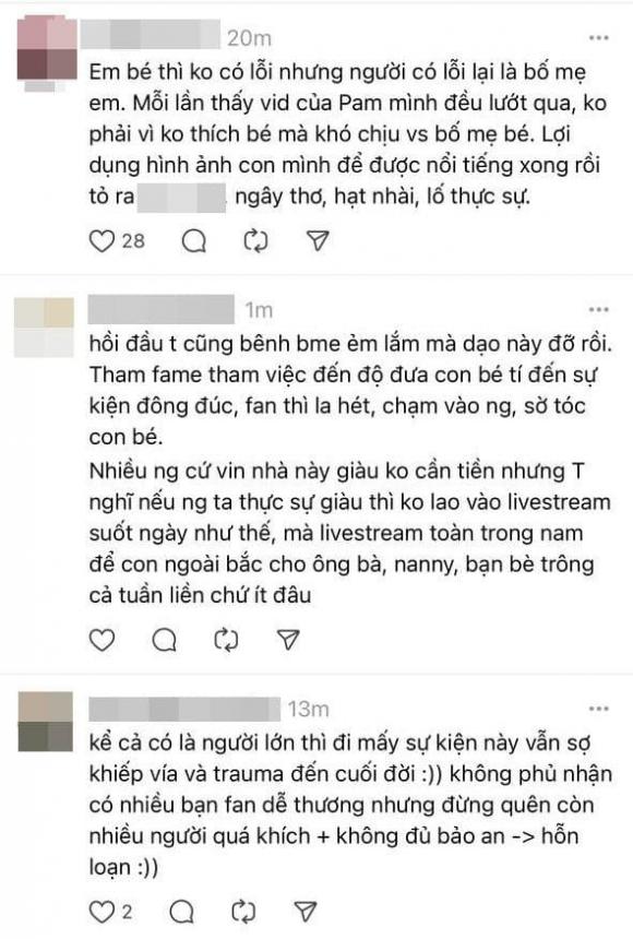 Pam, Pam yêu ơi là ai, bố mẹ Pam, giới trẻ 