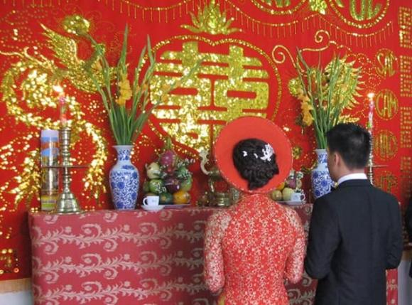 bàn thờ ngày cưới, trang trí bàn thờ ngày cưới, mùa cưới