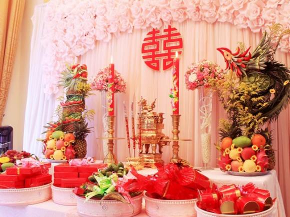bàn thờ ngày cưới, trang trí bàn thờ ngày cưới, mùa cưới