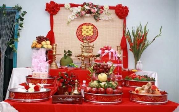 bàn thờ ngày cưới, trang trí bàn thờ ngày cưới, mùa cưới