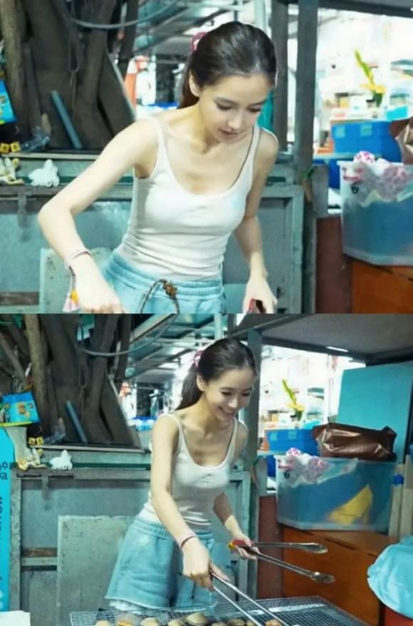 Angelababy, sao Hoa ngữ, Angelababy bán thịt nướng