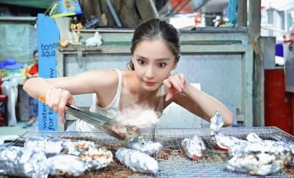 Angelababy, sao Hoa ngữ, Angelababy bán thịt nướng