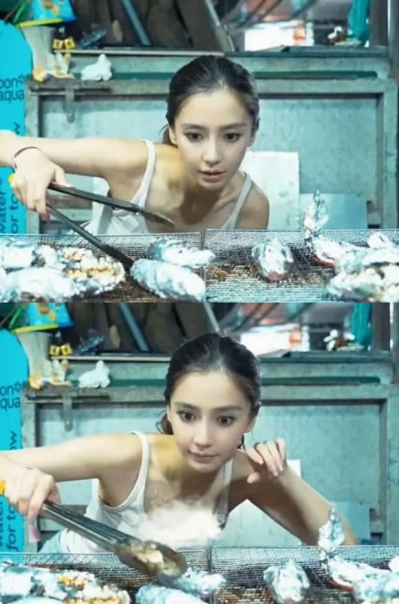 Angelababy, sao Hoa ngữ, Angelababy bán thịt nướng