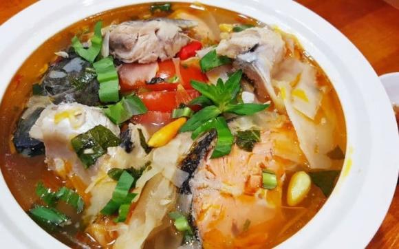 Đầu cá hồi, canh chua đầu cá hồi, cách nấu canh chua đầu cá hồi