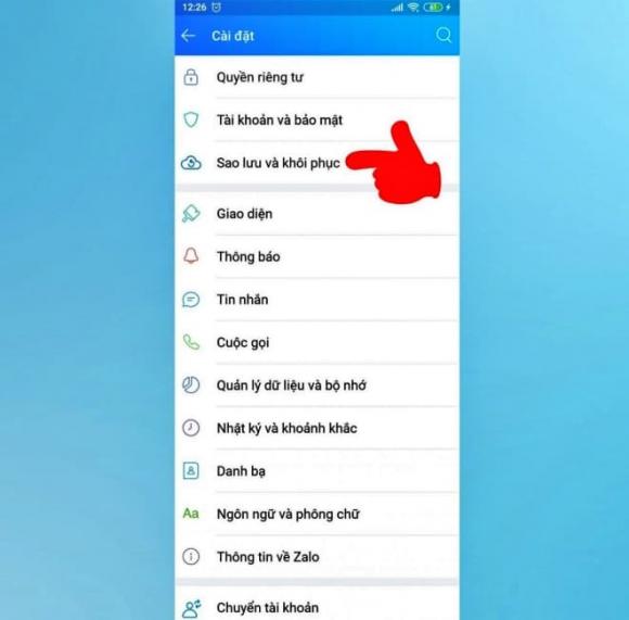 khôi phục tin nhắn Zalo bị xoá, Zalo, cách khôi phục tin nhắn Zalo bị xoá
