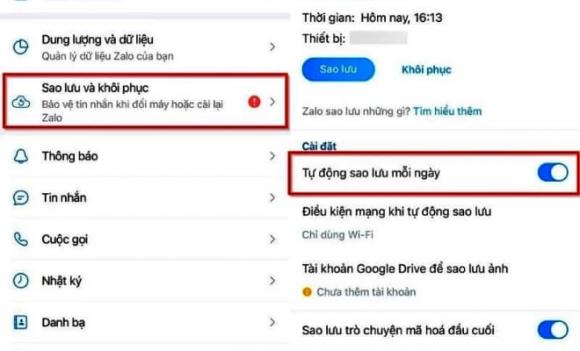 khôi phục tin nhắn Zalo bị xoá, Zalo, cách khôi phục tin nhắn Zalo bị xoá