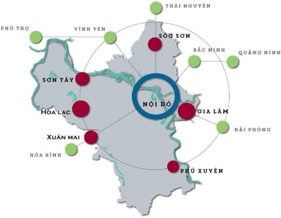 Hà Nội,  Hà Nội 2030, Hà Nội 2050, đô thị vệ tinh, đô thị vệ tinh Hà Nội ở đâu, kiến thức 
