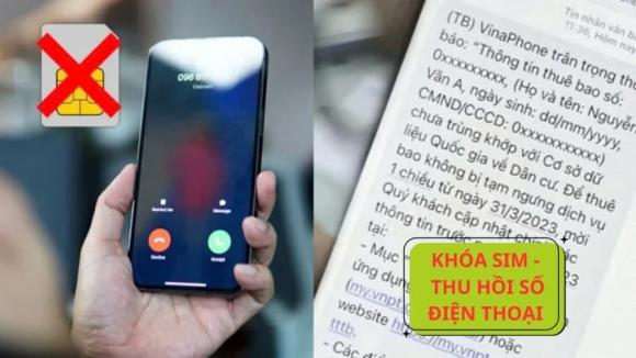 Trường hợp bị khoá sim, đối tượng bị khoá sim, thu hồi số điện thoại