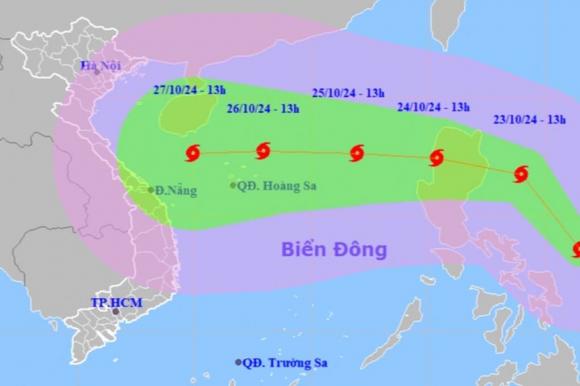 Bão trà mi, dự báo bão trà mi, đường đi của bão trà mi
