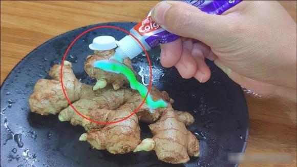 gừng, kem đánh răng
