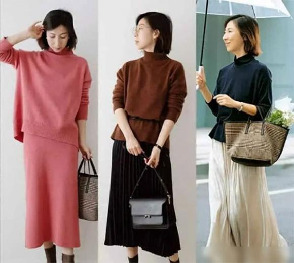 áo len, áo len dệt kim, thời trang trung niên