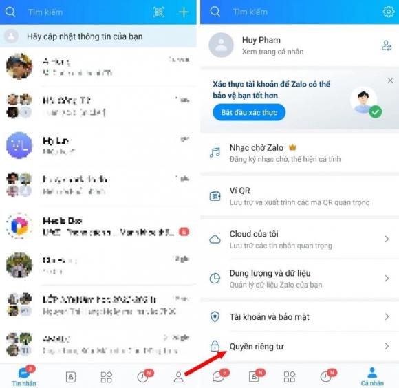 Zalo, tắt đã xem Zalo, kiến thức 